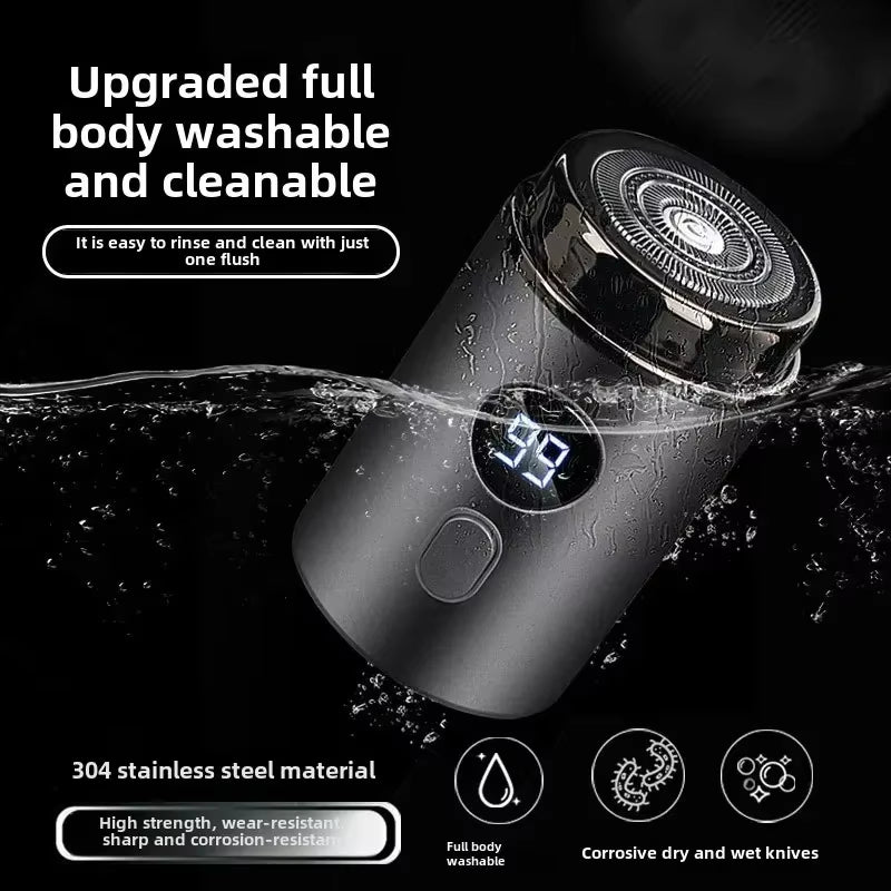 Men'S Shaver Electric Mini Portable USB Rechargeable with Digital Display Long Standby No Wash Rechargeable Men'S Shaver