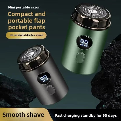 Men'S Shaver Electric Mini Portable USB Rechargeable with Digital Display Long Standby No Wash Rechargeable Men'S Shaver