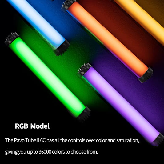 RL-30SL Magnetic Dimmable RGB Handheld Light Wand Stick, Photography Lighting Tube Light 30Cm with Musical Rhythm Function